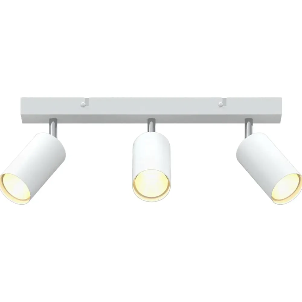vidaXL Foco de techo con focos 38 x 6 x 16 cm Metal White Outlet