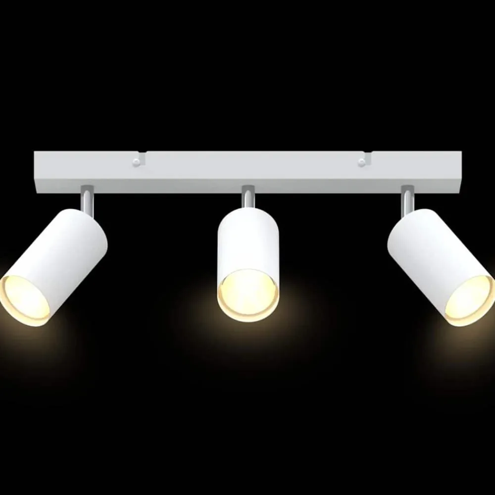 vidaXL Foco de techo con focos 38 x 6 x 16 cm Metal White Outlet