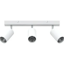 vidaXL Foco de techo con focos 38 x 6 x 16 cm Metal White Outlet