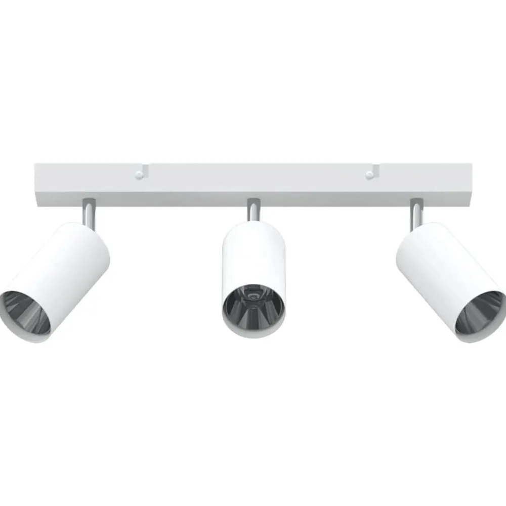 vidaXL Foco de techo con focos 38 x 6 x 16 cm Metal White Outlet