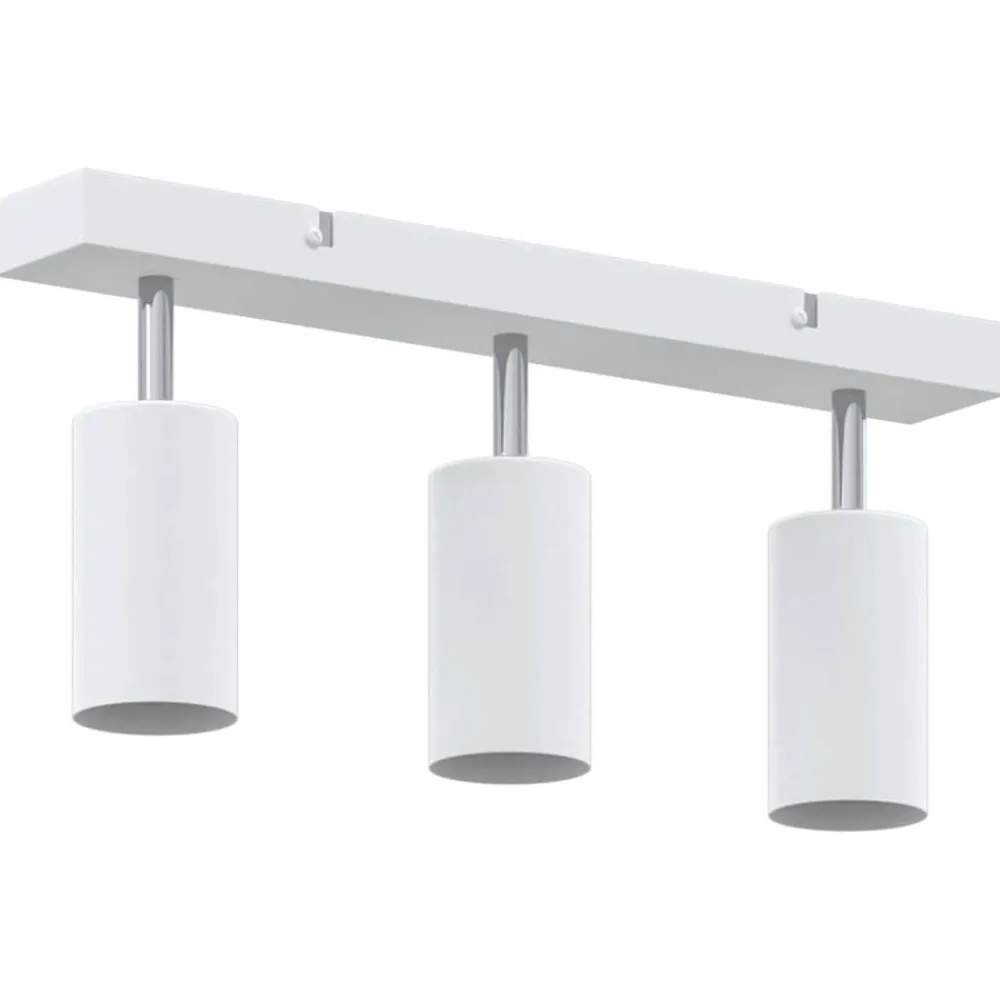 vidaXL Foco de techo con focos 38 x 6 x 16 cm Metal White Outlet