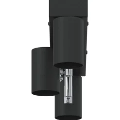 vidaXL Foco de techo con focos 38 x 6,5 x 11,5 cm Metal Negro