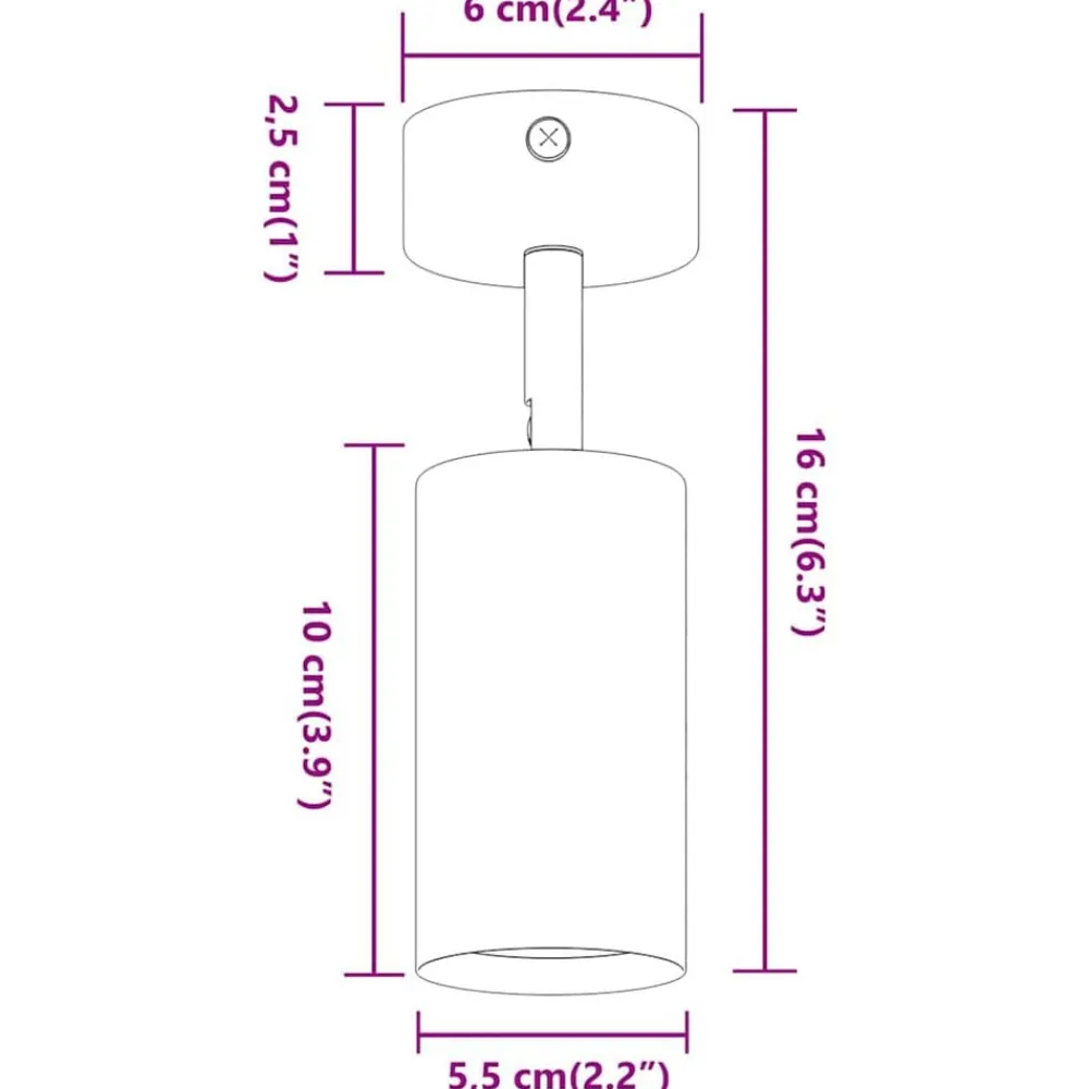 vidaXL Foco de techo con focos Níquel 6 x 6 x 16 cm Metal Níquel cepillado Best