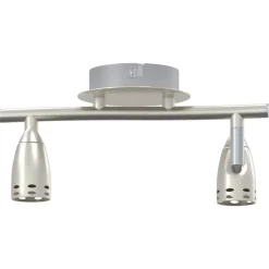 vidaXL Foco de techo con focos Níquel 27 x 10 x 12 cm Metal New