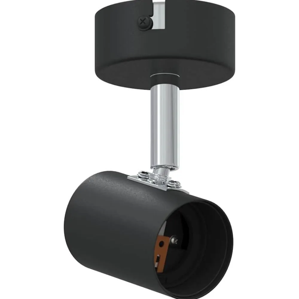 vidaXL Foco de techo con focos 6,5 x 6 x 11,5 cm Metal Negro Clearance