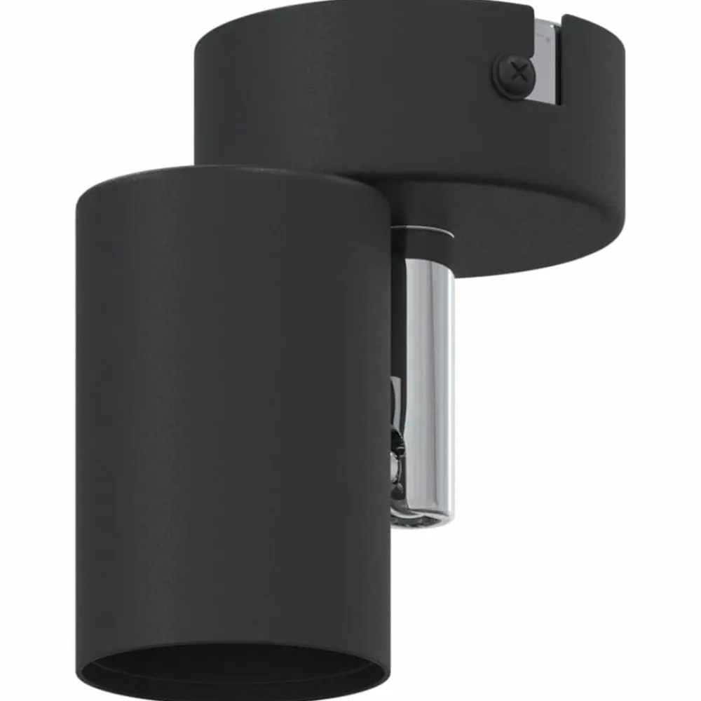 vidaXL Foco de techo con focos 6,5 x 6 x 11,5 cm Metal Negro Clearance