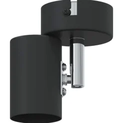 vidaXL Foco de techo con focos 6,5 x 6 x 11,5 cm Metal Negro Clearance