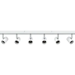 vidaXL Foco de techo con focos 73 x 6,5 x 11,5 cm Metal White Clearance
