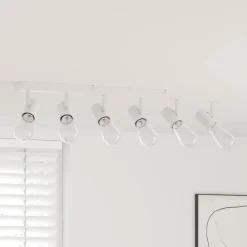 vidaXL Foco de techo con focos 73 x 6,5 x 11,5 cm Metal White Clearance
