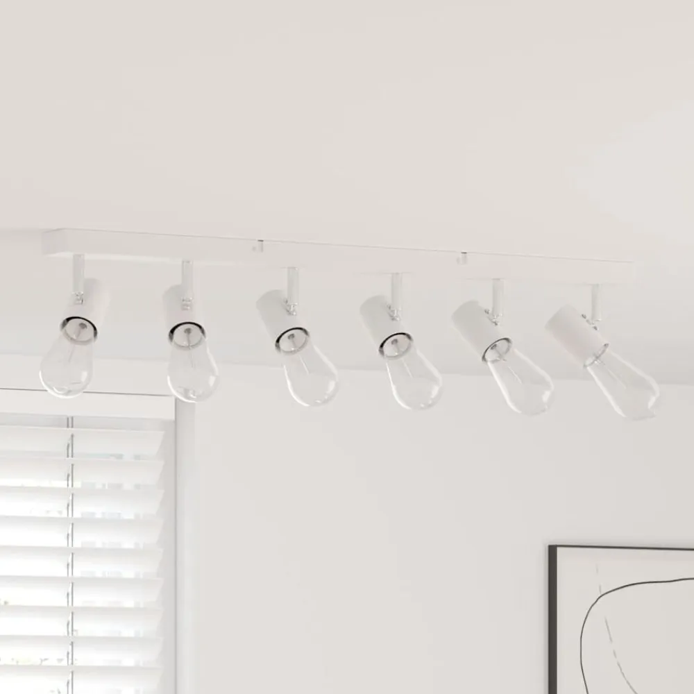vidaXL Foco de techo con focos 73 x 6,5 x 11,5 cm Metal White Clearance