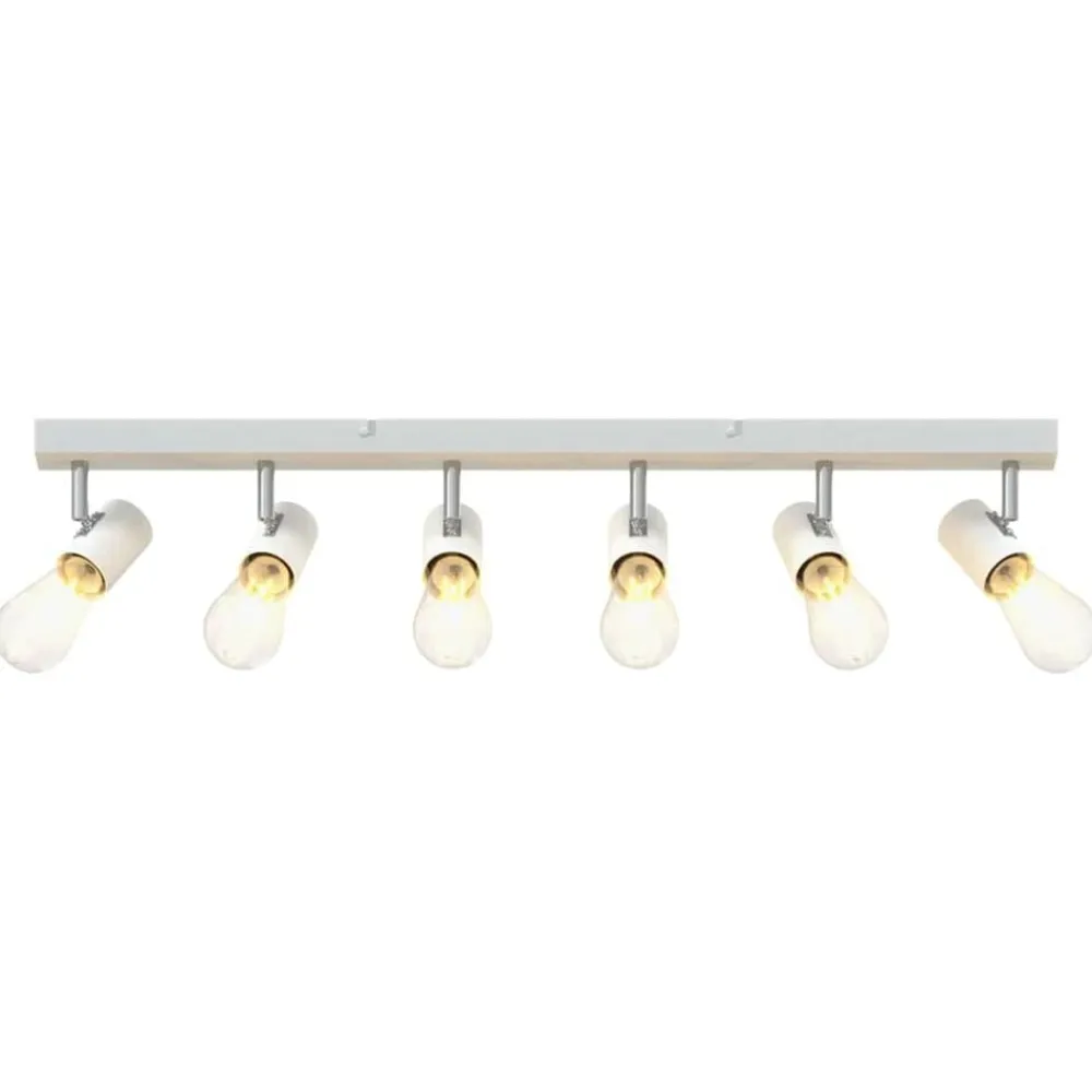 vidaXL Foco de techo con focos 73 x 6,5 x 11,5 cm Metal White Clearance