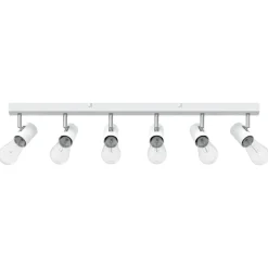 vidaXL Foco de techo con focos 73 x 6,5 x 11,5 cm Metal White Clearance