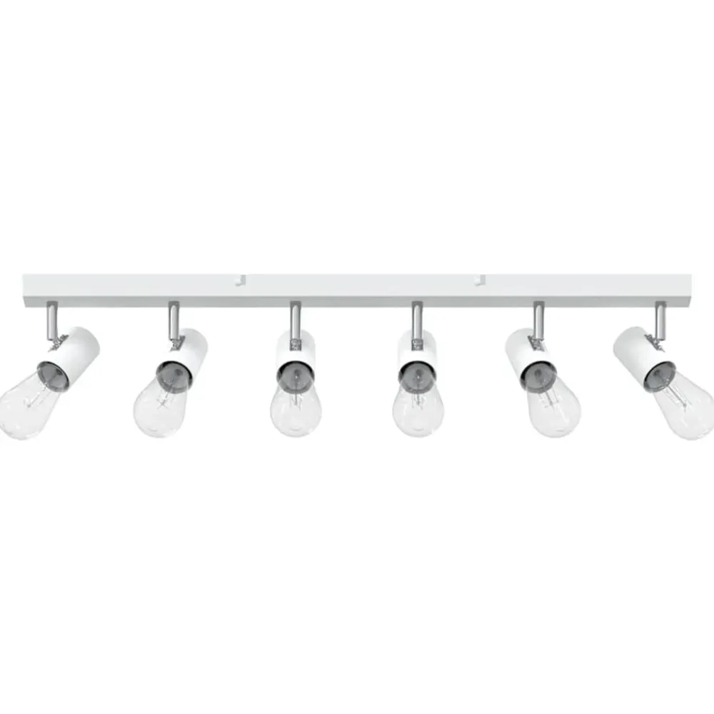 vidaXL Foco de techo con focos 73 x 6,5 x 11,5 cm Metal White Clearance
