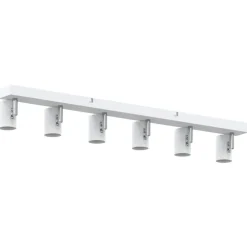 vidaXL Foco de techo con focos 73 x 6,5 x 11,5 cm Metal White Clearance