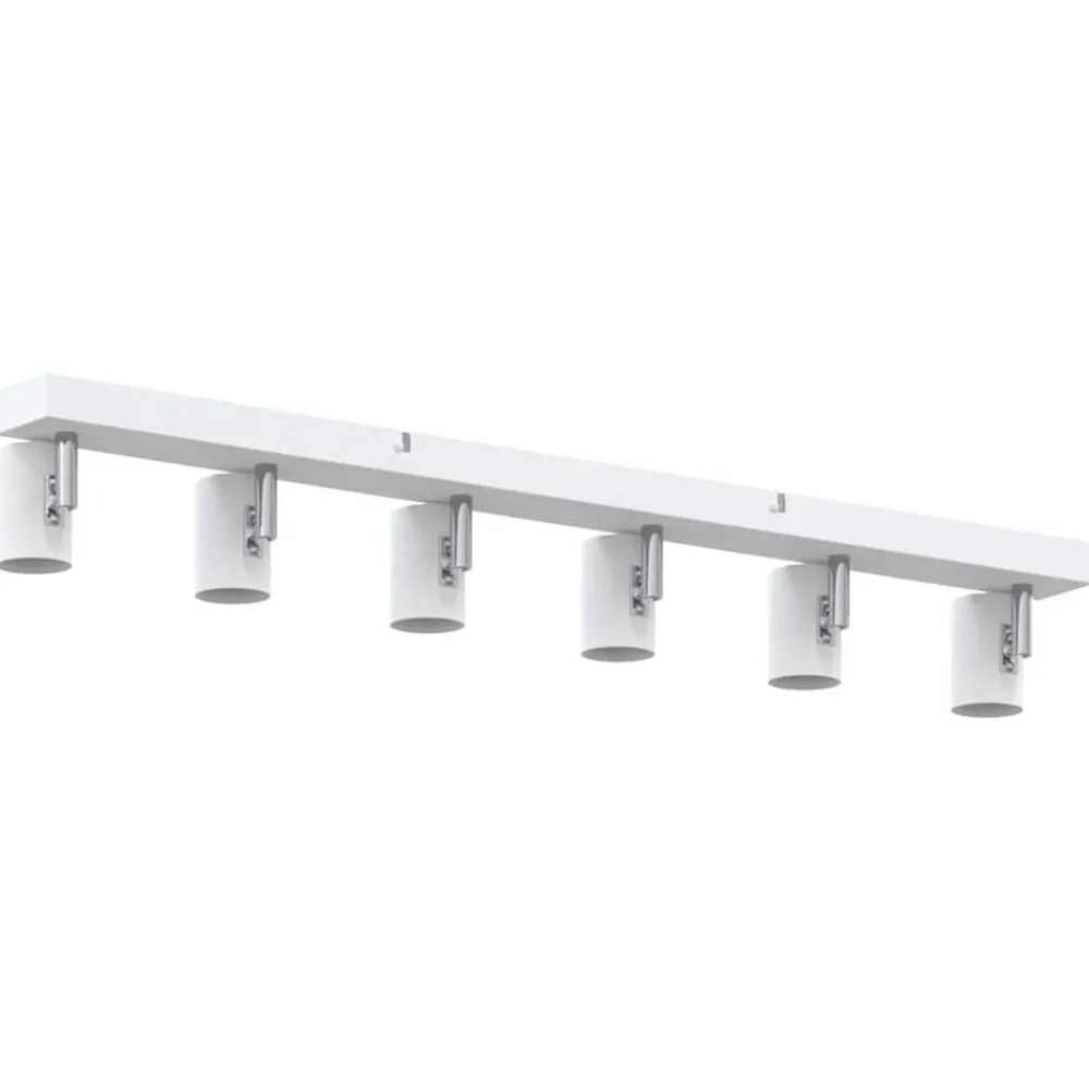 vidaXL Foco de techo con focos 73 x 6,5 x 11,5 cm Metal White Clearance