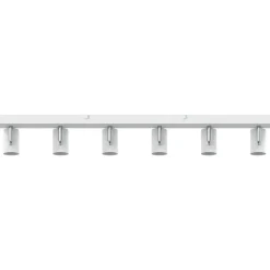 vidaXL Foco de techo con focos 73 x 6,5 x 11,5 cm Metal White Clearance