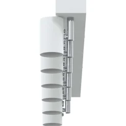 vidaXL Foco de techo con focos 73 x 6,5 x 11,5 cm Metal White Clearance