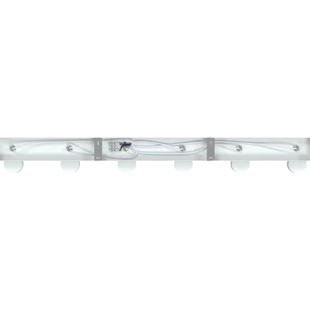 vidaXL Foco de techo con focos 73 x 6,5 x 11,5 cm Metal White Clearance