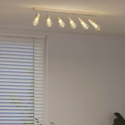 vidaXL Iluminación-Foco de techo con focos Níquel 73 x 6,5 x 11,5 cm Metal