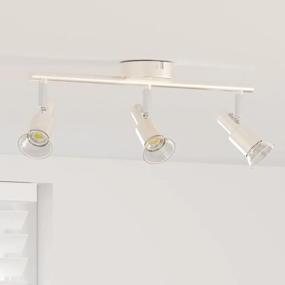 vidaXL Foco de techo con focos Níquel 39 x 10,5 x 10,5 cm Acero Best