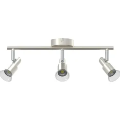 vidaXL Foco de techo con focos Níquel 39 x 10,5 x 10,5 cm Acero Best