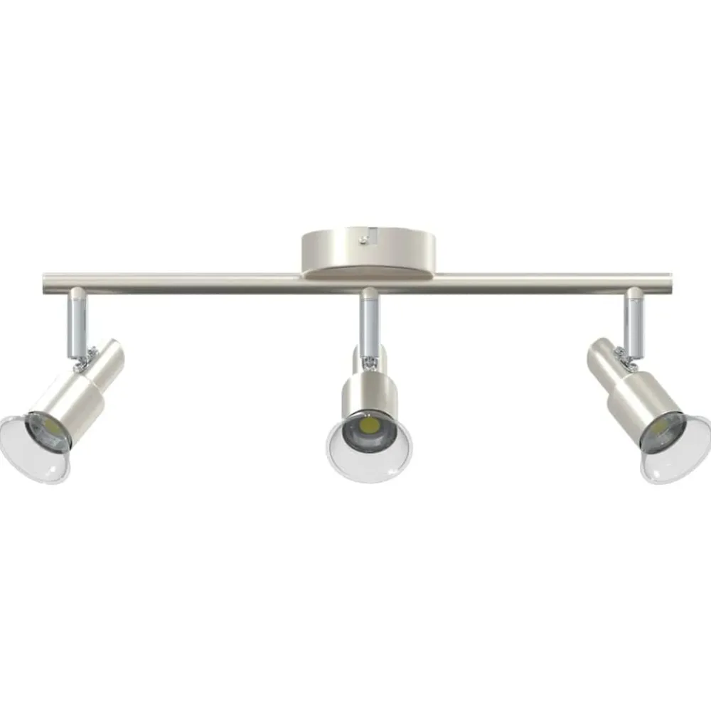 vidaXL Foco de techo con focos Níquel 39 x 10,5 x 10,5 cm Acero Best