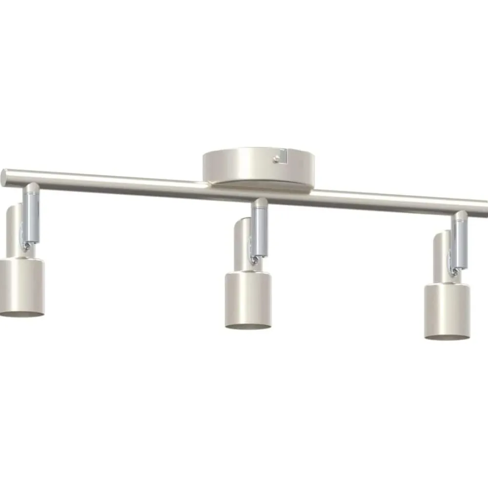 vidaXL Foco de techo con focos Níquel 39 x 10,5 x 10,5 cm Acero Best