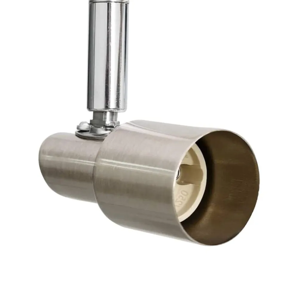vidaXL Foco de techo con focos Níquel 39 x 10,5 x 10,5 cm Acero Best