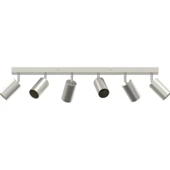 vidaXL Foco de techo con focos Níquel 73 x 6 x 16 cm Metal Níquel cepillado Online