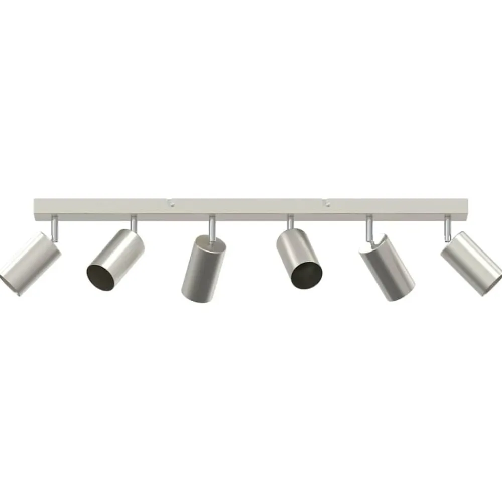 vidaXL Foco de techo con focos Níquel 73 x 6 x 16 cm Metal Níquel cepillado Online