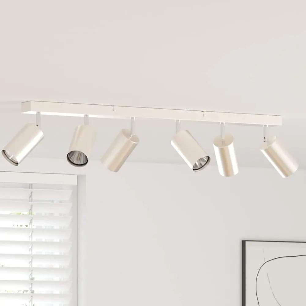 vidaXL Foco de techo con focos Níquel 73 x 6 x 16 cm Metal Níquel cepillado Online