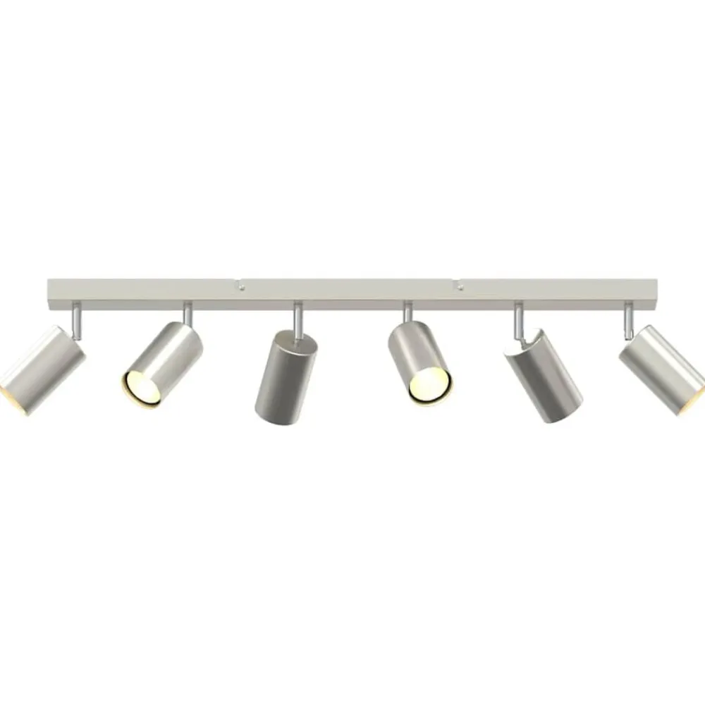vidaXL Foco de techo con focos Níquel 73 x 6 x 16 cm Metal Níquel cepillado Online