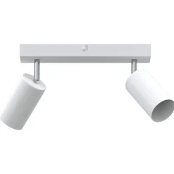 vidaXL Foco de techo con focos 26 x 6 x 16 cm Metal White New