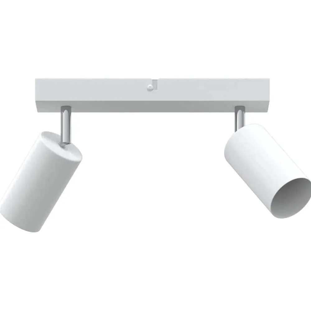 vidaXL Foco de techo con focos 26 x 6 x 16 cm Metal White New