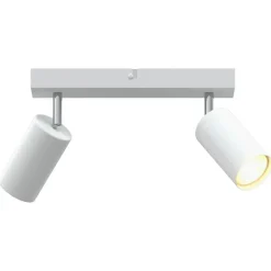 vidaXL Foco de techo con focos 26 x 6 x 16 cm Metal White New
