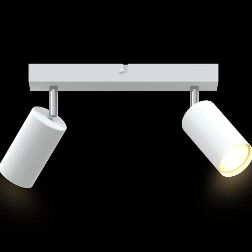 vidaXL Foco de techo con focos 26 x 6 x 16 cm Metal White New