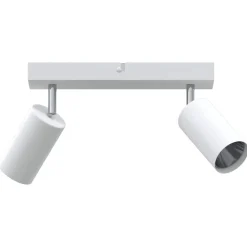 vidaXL Foco de techo con focos 26 x 6 x 16 cm Metal White New