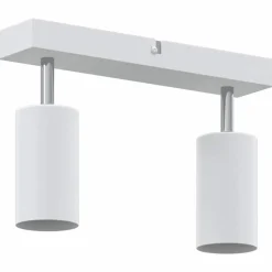 vidaXL Foco de techo con focos 26 x 6 x 16 cm Metal White New