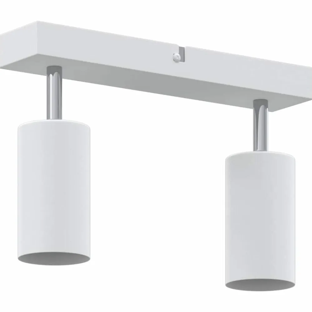 vidaXL Foco de techo con focos 26 x 6 x 16 cm Metal White New