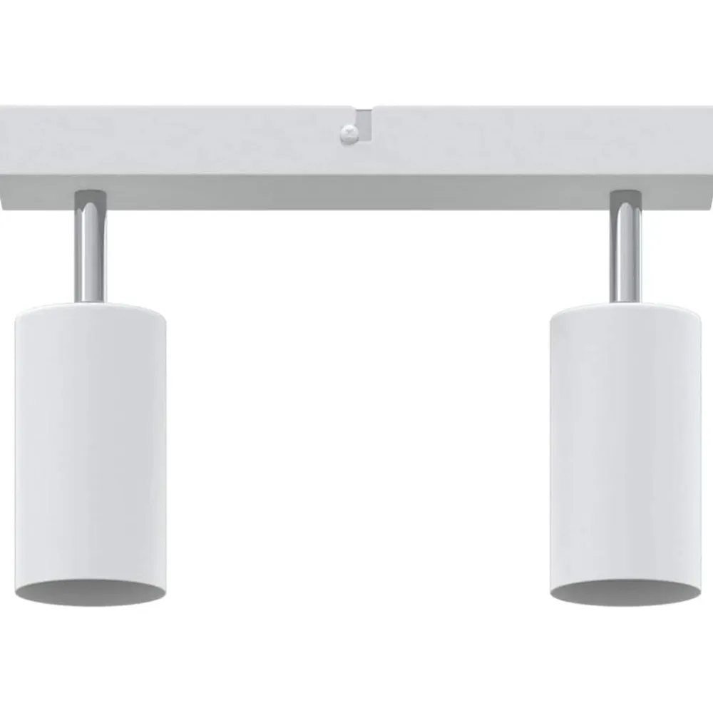 vidaXL Foco de techo con focos 26 x 6 x 16 cm Metal White New