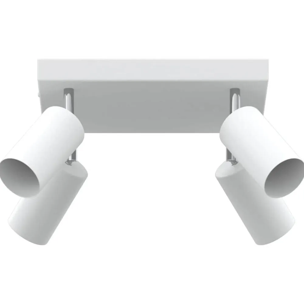 vidaXL Foco de techo con focos 26 x 26 x 16 cm Metal White Discount