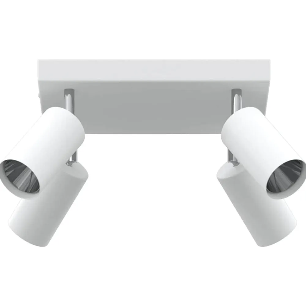 vidaXL Foco de techo con focos 26 x 26 x 16 cm Metal White Discount