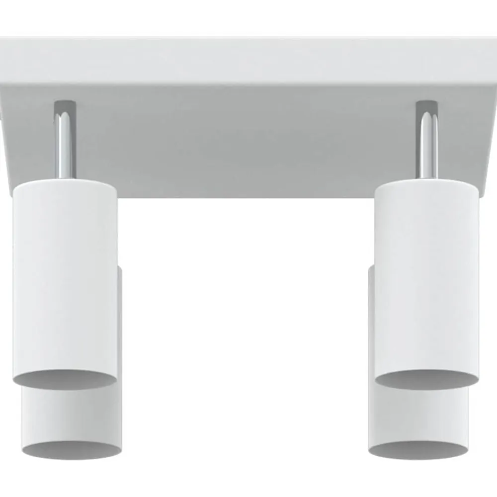 vidaXL Foco de techo con focos 26 x 26 x 16 cm Metal White Discount