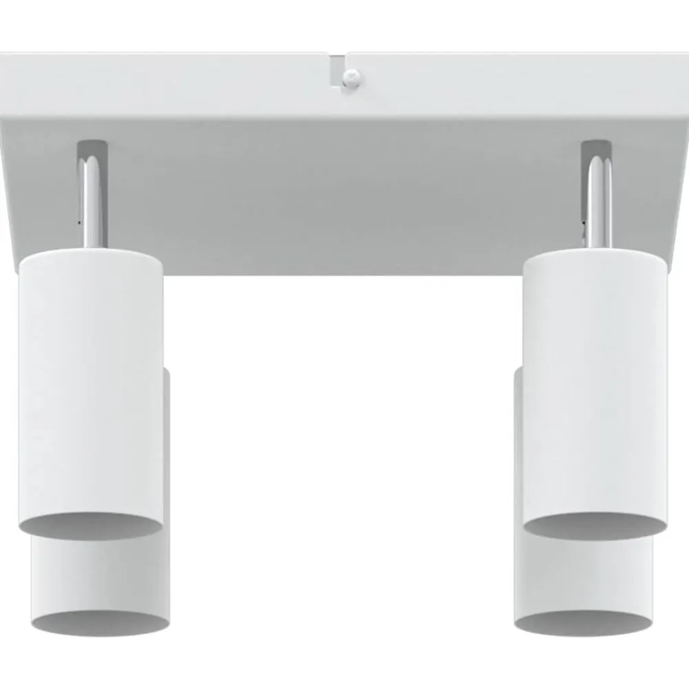 vidaXL Foco de techo con focos 26 x 26 x 16 cm Metal White Discount