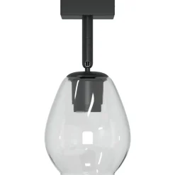 vidaXL Foco de techo con focos Negro 13 x 13 x 26 cm Vidrio y Metal Online