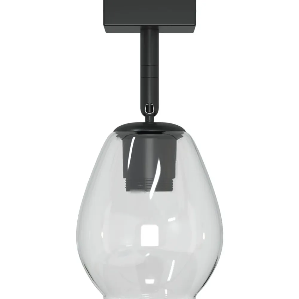 vidaXL Foco de techo con focos Negro 13 x 13 x 26 cm Vidrio y Metal Online