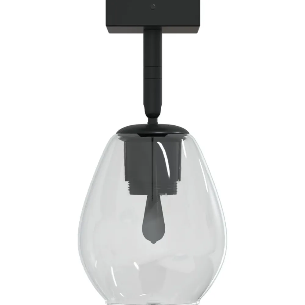 vidaXL Foco de techo con focos Negro 13 x 13 x 26 cm Vidrio y Metal Online