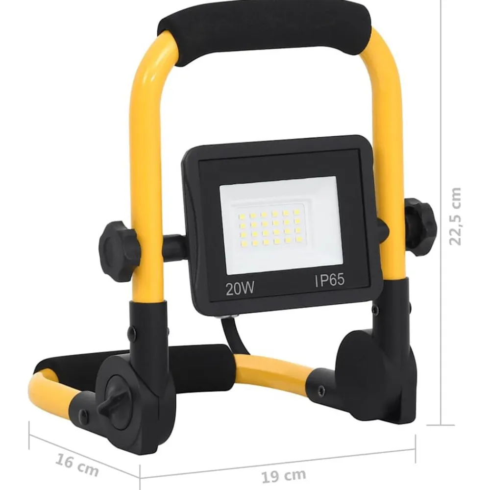 vidaXL Iluminación-Foco LED con asa 20 W blanco frío