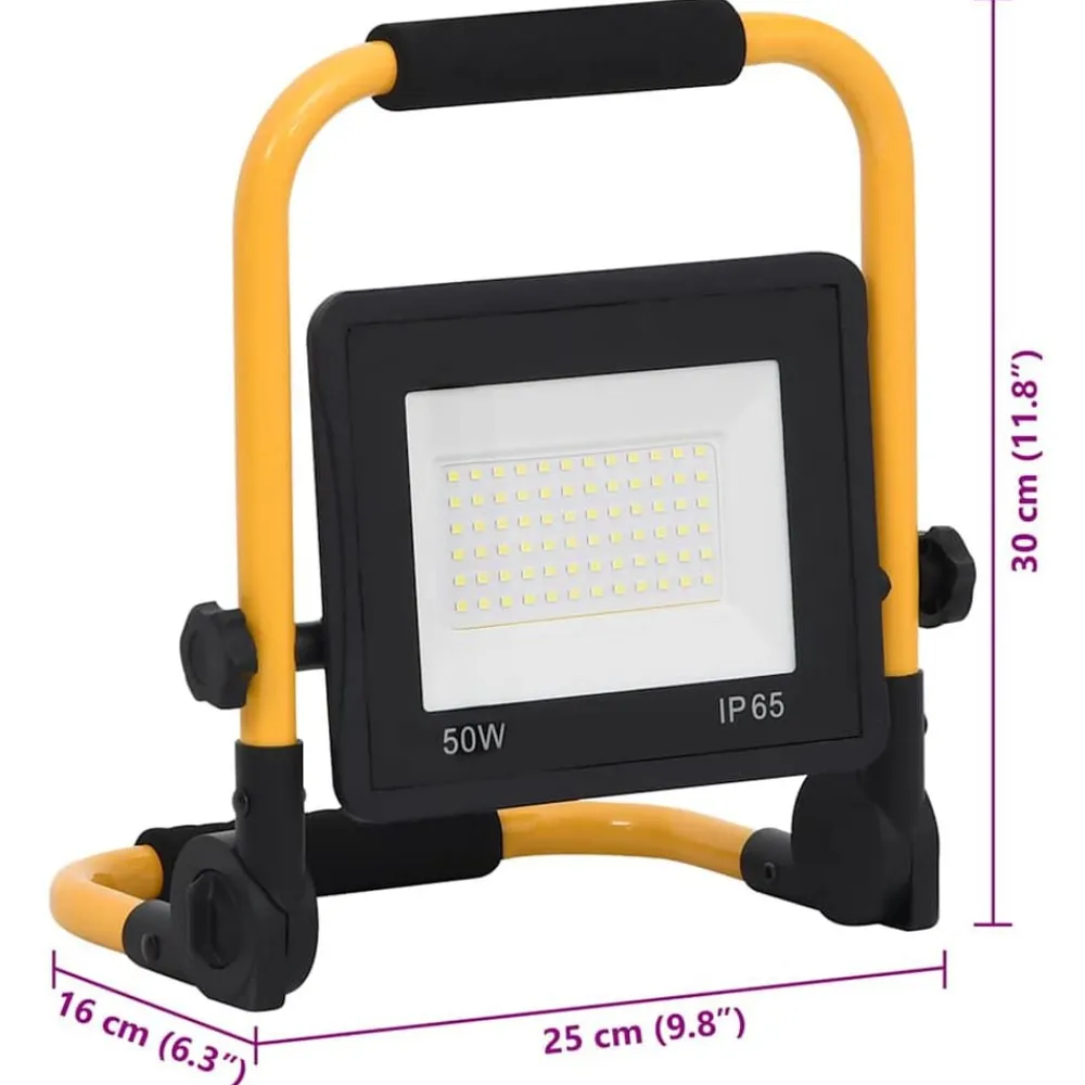 vidaXL Iluminación-Foco LED con asa 50 W blanco frío