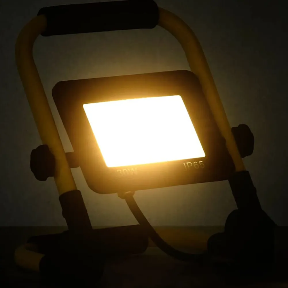vidaXL Iluminación-Foco LED con asa 30 W blanco cálido